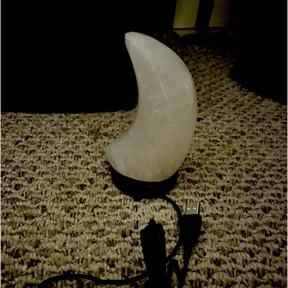Celestial moon, Himalayan salt lamp
